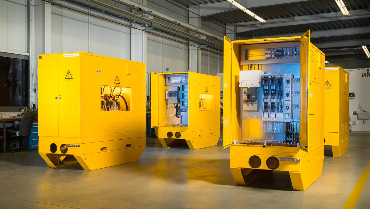 Trafostation für Tunnelstromversorgung.